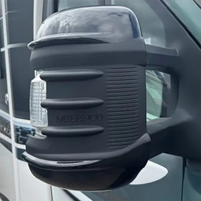 Milenco Long/Short Arm Mirror Protector Bumpers - 2025 Onwards Ducato, Boxer & Relay - Black