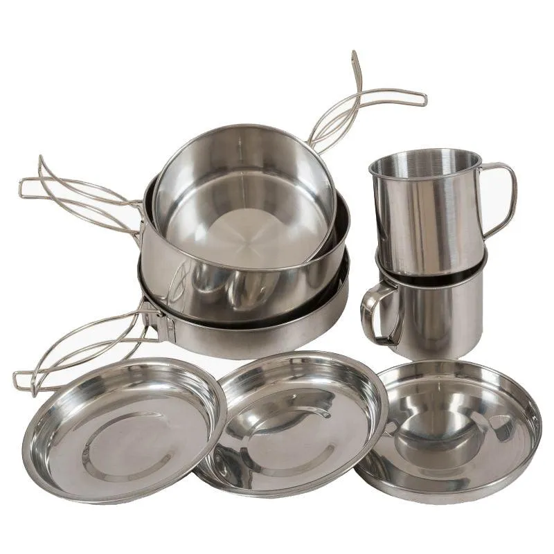 Highlander Peak Stainless Steel Camping Pan Set