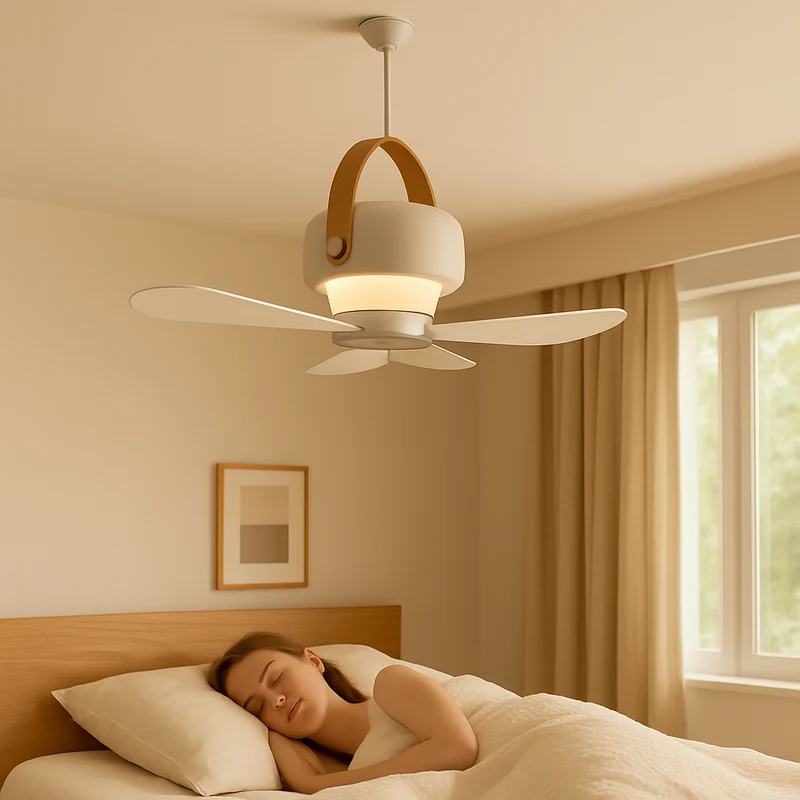 Unisex Kabelloser Tragbarer Ventilator mit LED & Fernbedienung