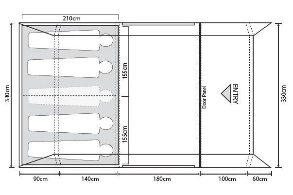 Outdoor Revolution Atom 500 Family Air Tent