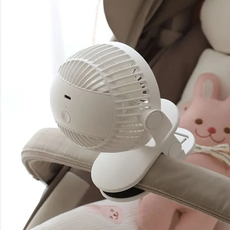 Unisex Tragbarer Clip-On Ventilator – Wiederaufladbar für Frische Unterwegs