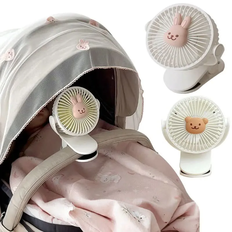 Unisex Tragbarer Clip-On Ventilator – Wiederaufladbar für Frische Unterwegs