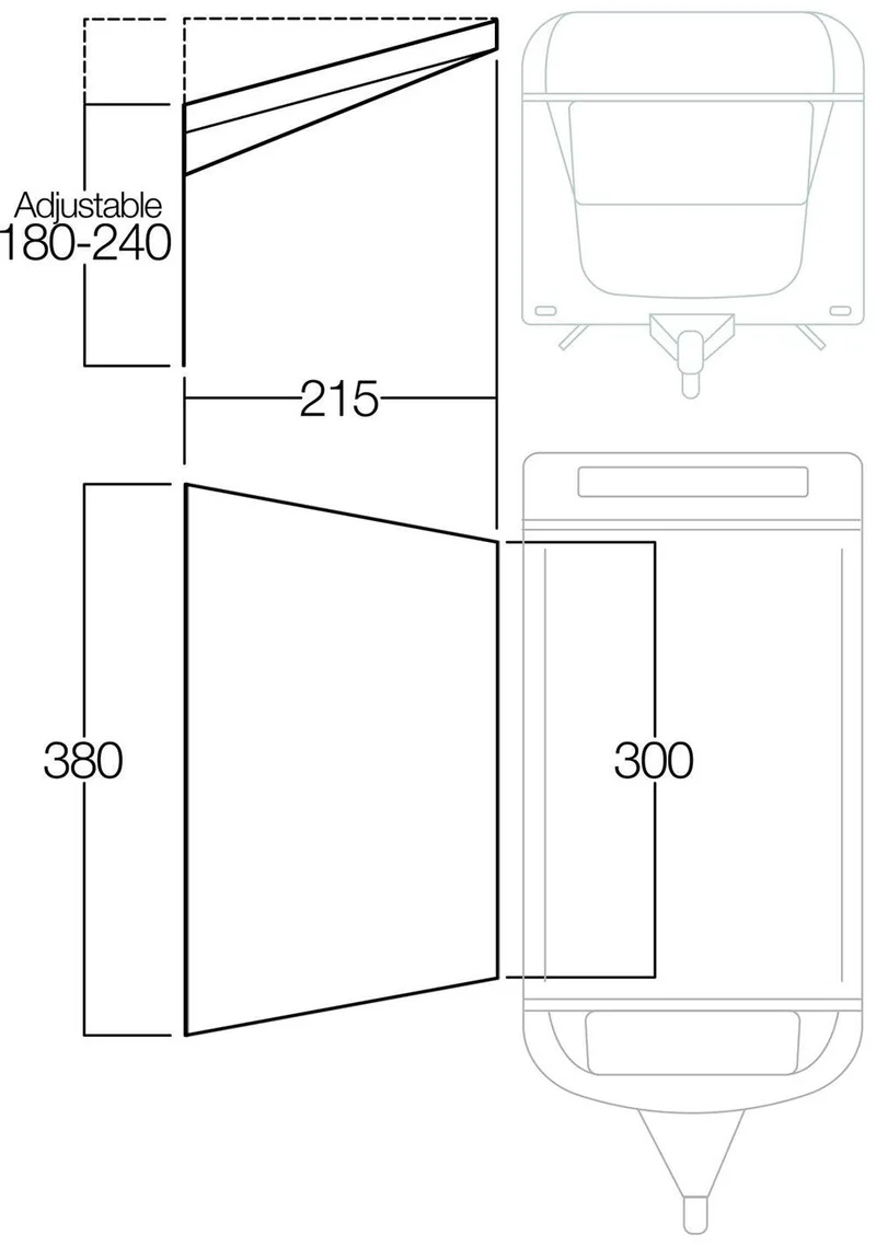 Vango Poled Sun Canopy - For Caravans & Motorhomes 3m