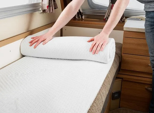 Duvalay Compact Travel Topper Gold Memory Foam Mattress 2.5cm