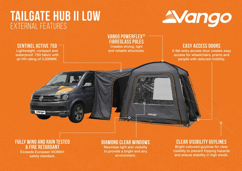 Vango Tailgate Hub Low Driveaway Awning