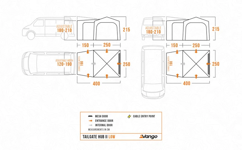 Vango Tailgate Hub Low Driveaway Awning