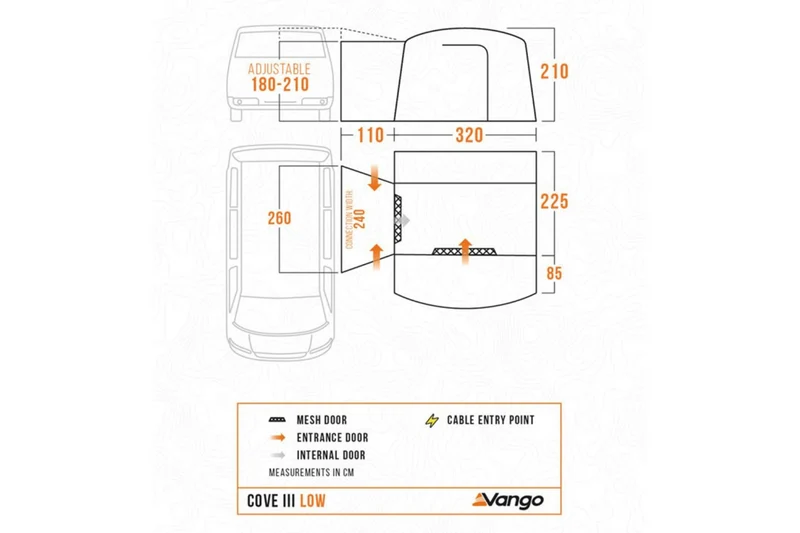 Vango Cove 2 poled Drive Away Awning Low 2025 (180-210cm)