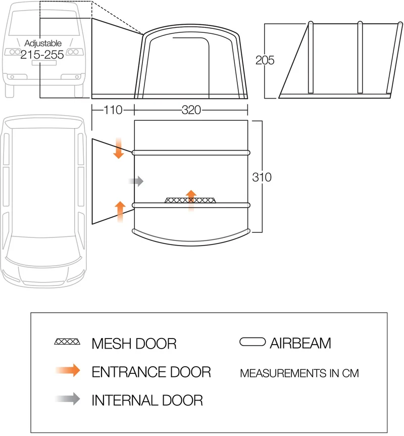 Vango Cove 3 Air Driveaway Awning 2025
