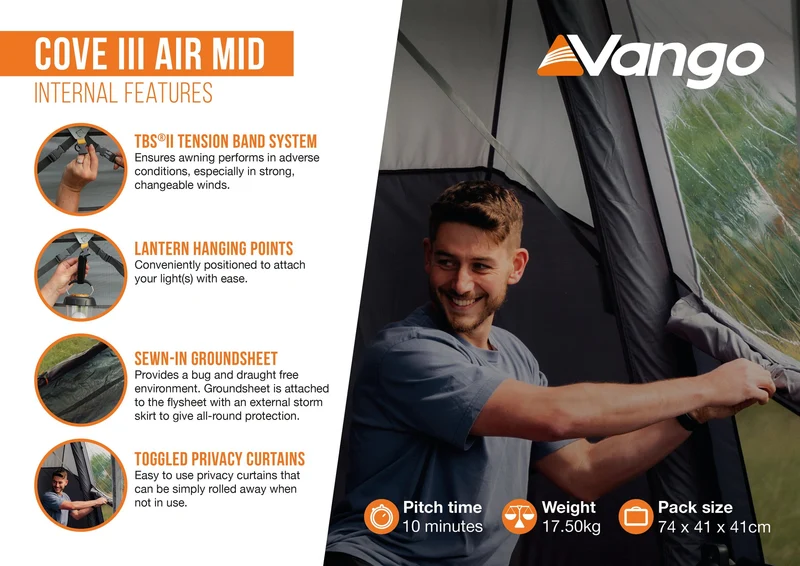 Vango Cove 3 Air Driveaway Awning 2025