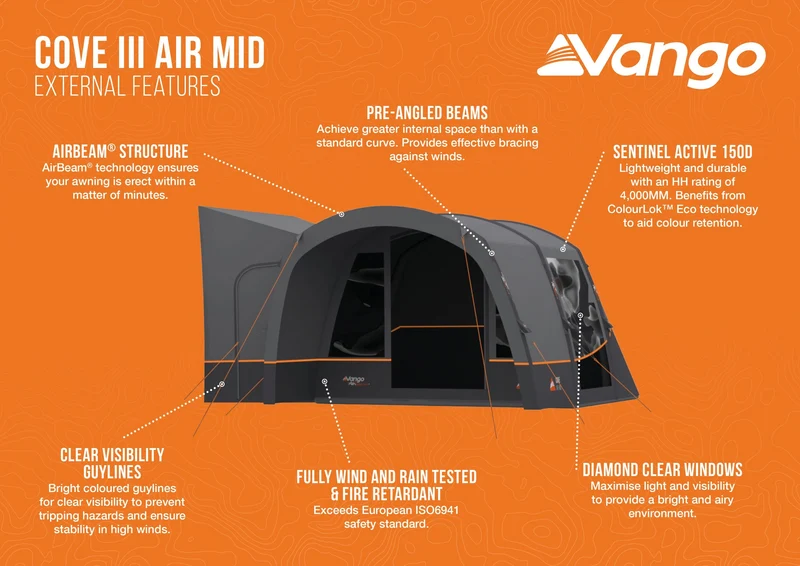 Vango Cove 3 Air Driveaway Awning 2025