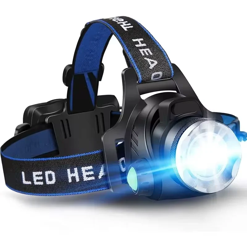 Wasserdichte LED Stirnlampe mit Zoom für Outdoor-Aktivitten