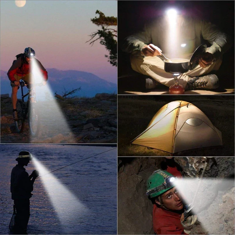Wasserdichte LED Stirnlampe mit Zoom für Outdoor-Aktivitten