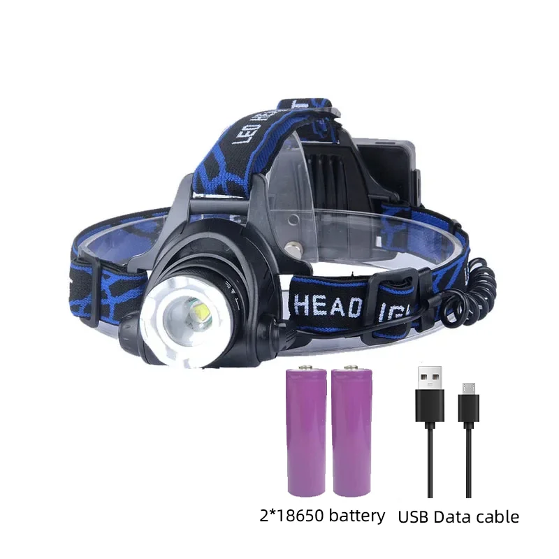 Wasserdichte LED Stirnlampe mit Zoom für Outdoor-Aktivitten