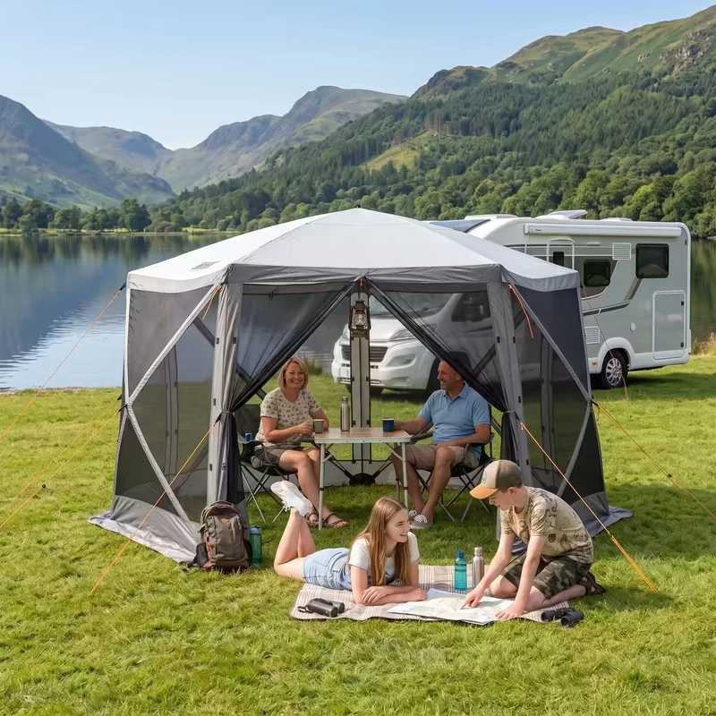 Maypole Pop Up Screen House Gazebo - 6 Sided