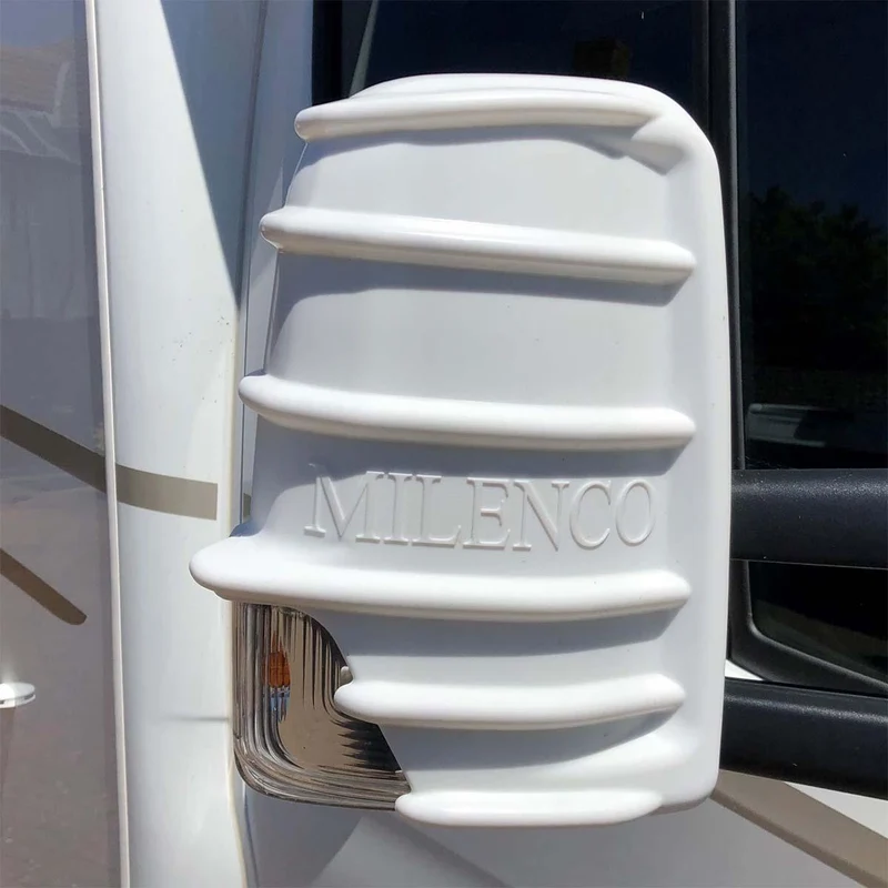 Milenco Mercedes Sprinter Motorhome Wing Mirror Protectors - White