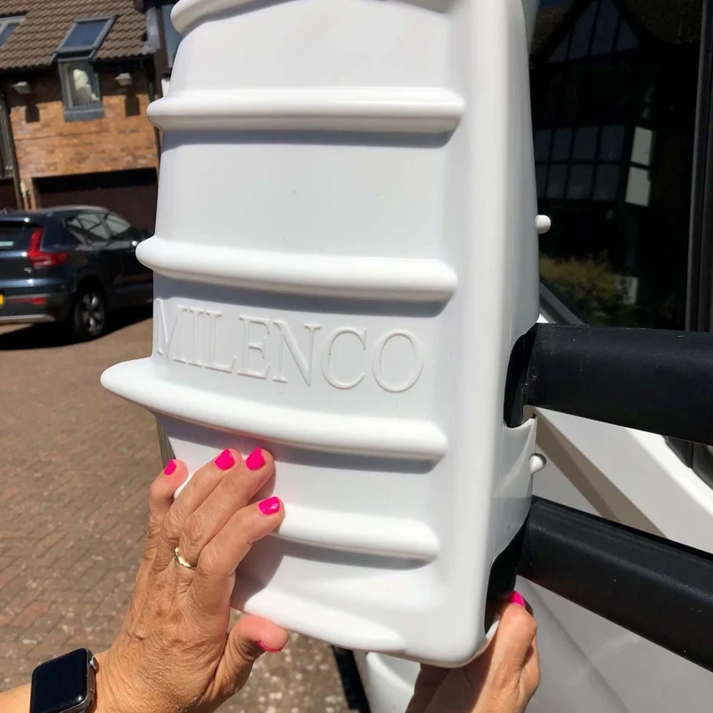 Milenco Mercedes Sprinter Motorhome Wing Mirror Protectors - White