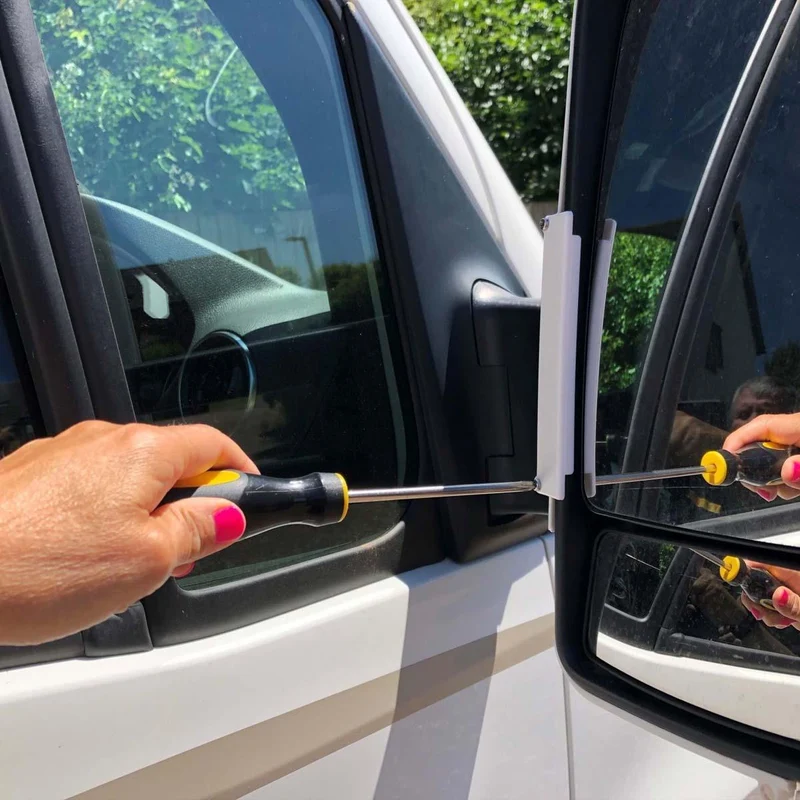 Milenco Mercedes Sprinter Motorhome Wing Mirror Protectors - White