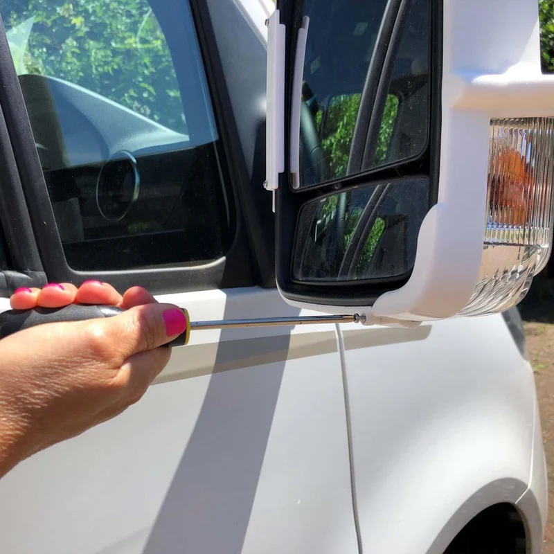 Milenco Mercedes Sprinter Motorhome Wing Mirror Protectors - White