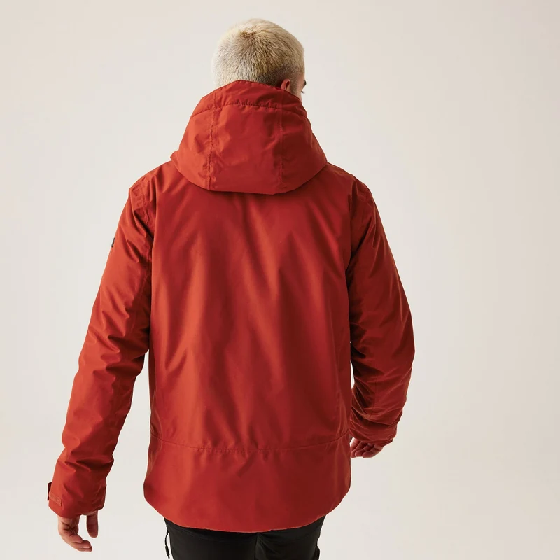 Men's Regatta Frelton Waterproof Insulated Jacket - Red Ochre Black