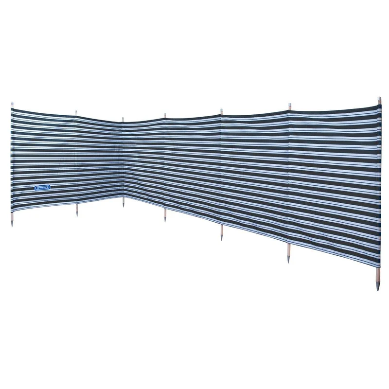 Deluxe 520cm 7 Pole Windbreak with Awning Channel Fitting - Grey