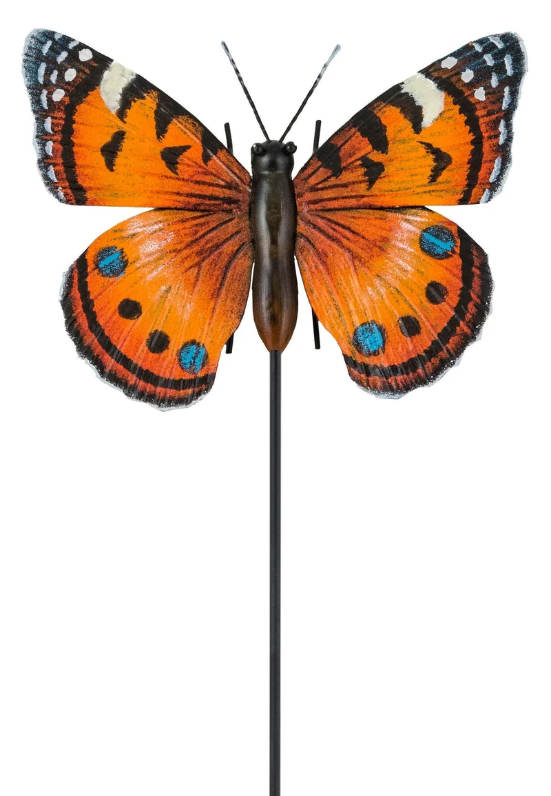 Orange butterfly Garden Mini Stake