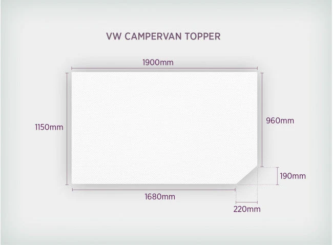 Duvalay VW Campervan Travel Topper Zipped Sheet