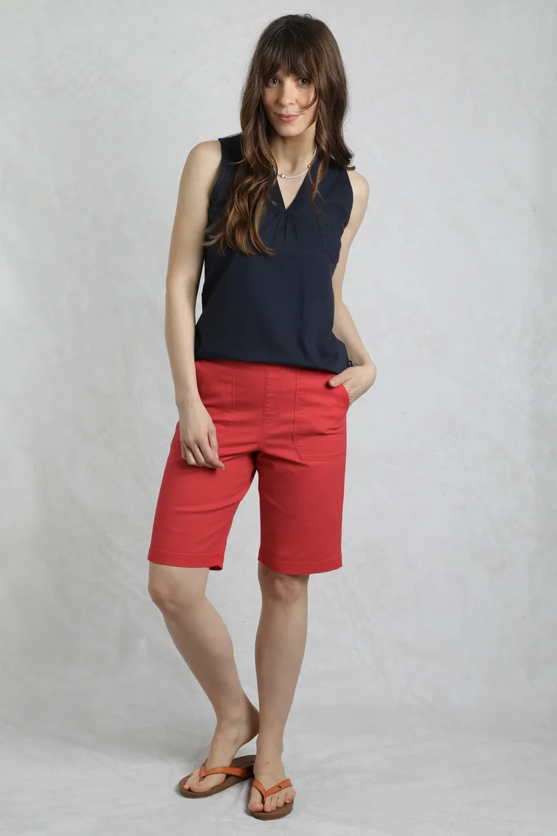 Weird Fish Women's Kinnie Shorts - Crimson
