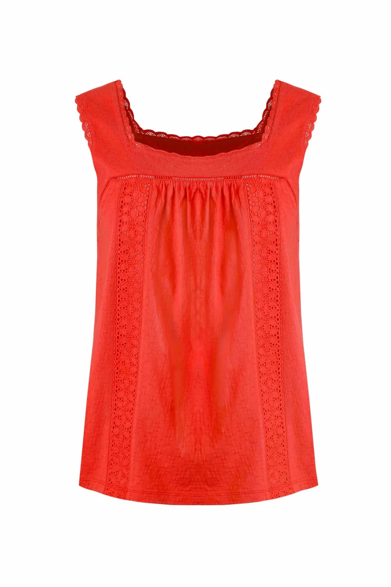 Weird Fish Women's Chelle Vest Top - Tango Red