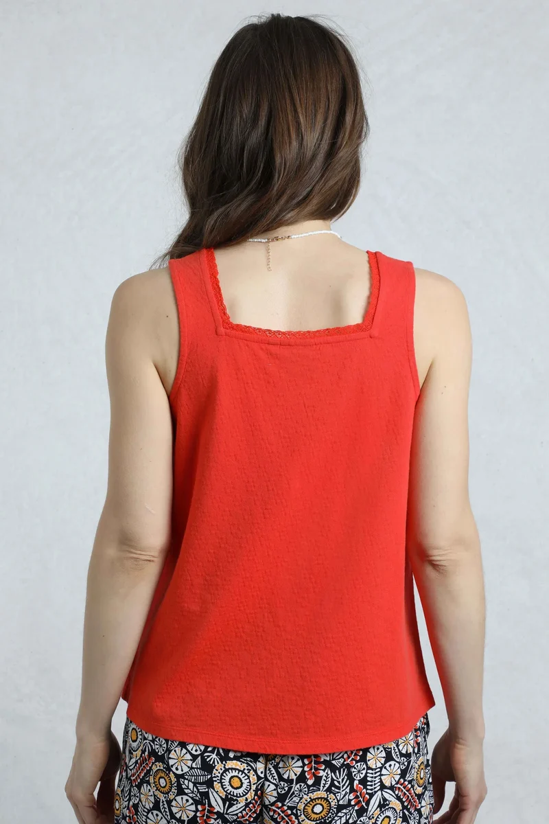 Weird Fish Women's Chelle Vest Top - Tango Red