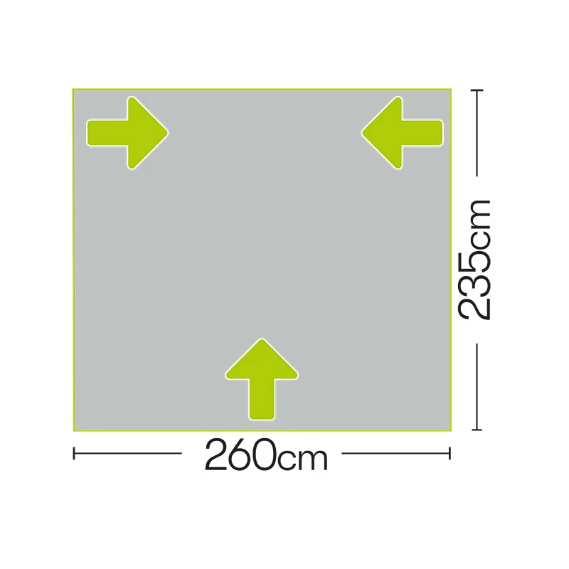 Quest Falcon 260 Poled Porch Awning - Grey