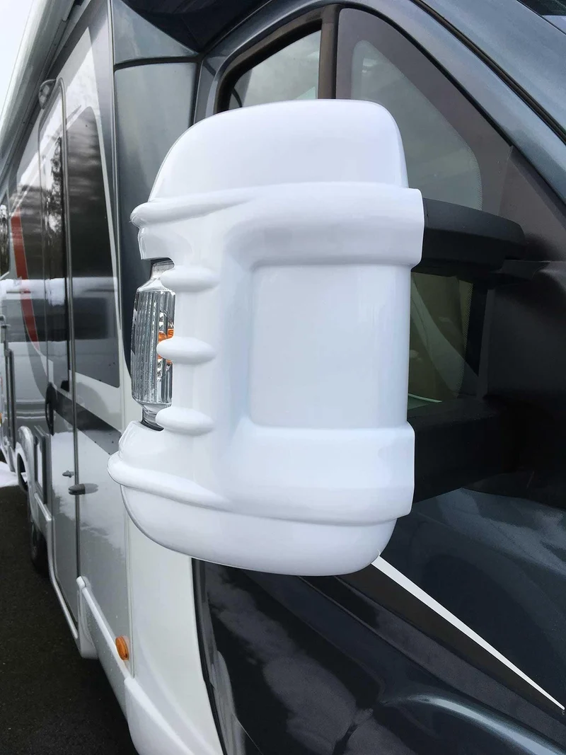 Milenco Wide Arm Motorhome Mirror Protectors - White