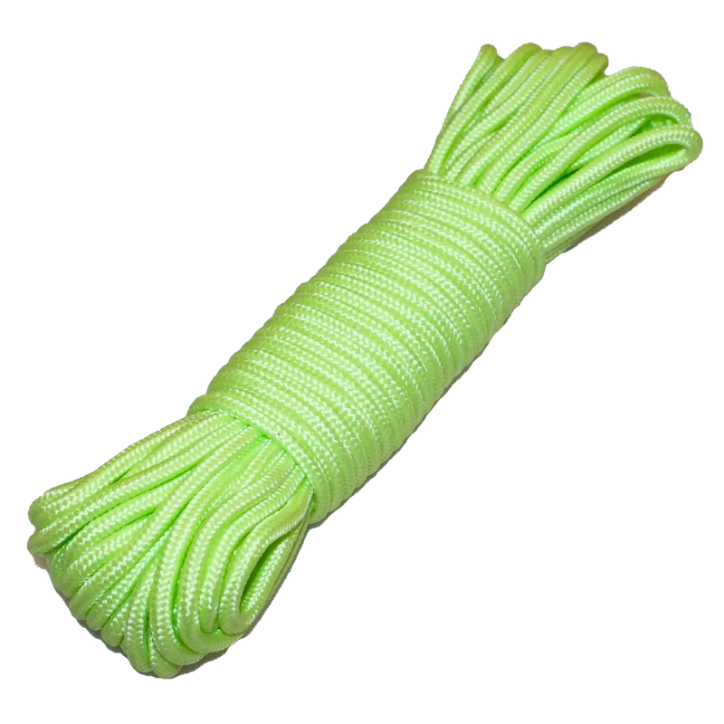 Redwood Glow in the Dark Camping Rope - 4 mm x 15 metres