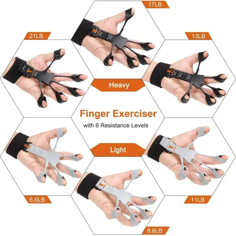 Unisex Finger- und Handtrainer Silikon für Sport & Musik