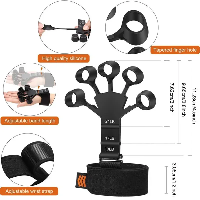 Unisex Finger- und Handtrainer Silikon für Sport & Musik
