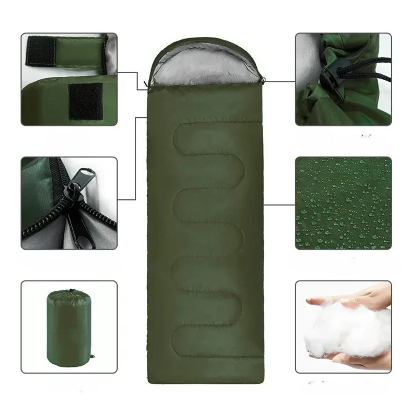 Wärmeisolierter Camping-Schlafsack - Outdoor-Abenteuer | Wasserdicht