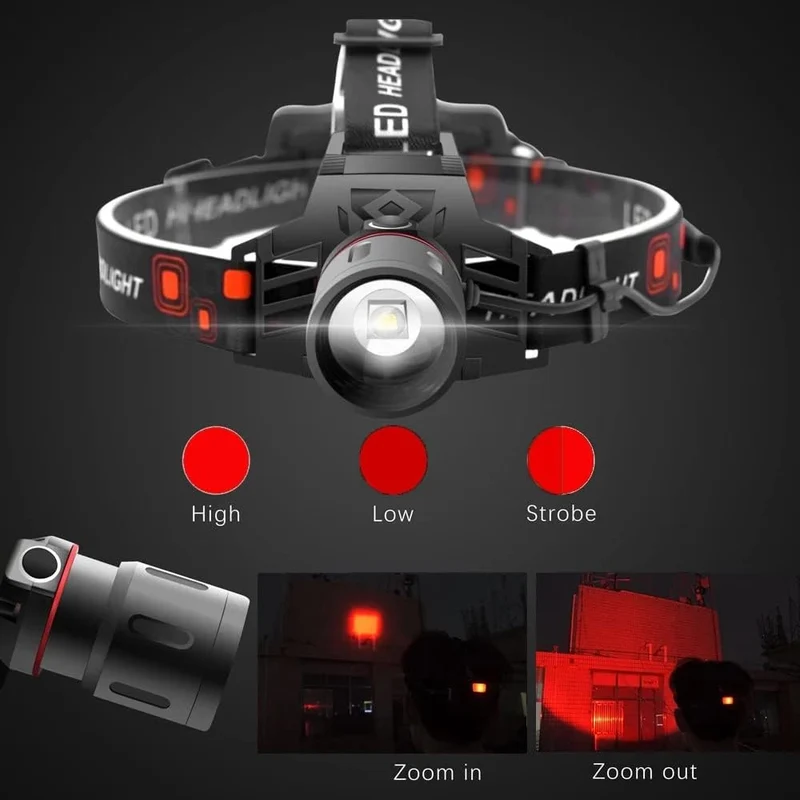 Wiederaufladbare LED Stirnlampe – Flexibel & Komfortabel
