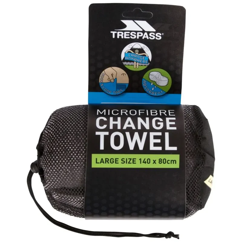 Trespass Quick dry Microfiber Towel - Grey