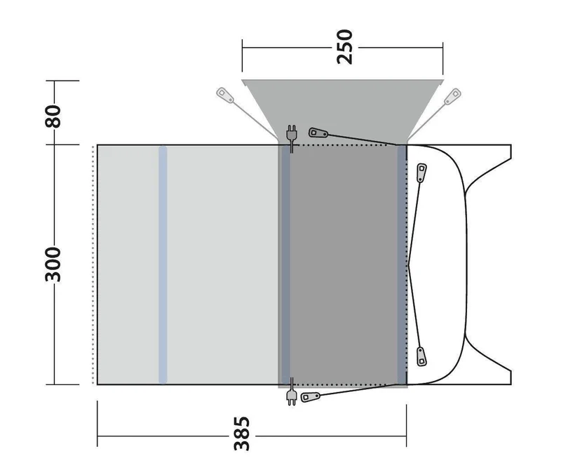 Outwell Blossburg 380 Air Driveaway Awning