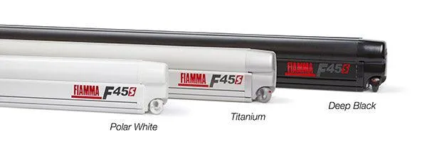 Fiamma F45S Motorhome Awning Titanium Casing / Royal Blue Fabric