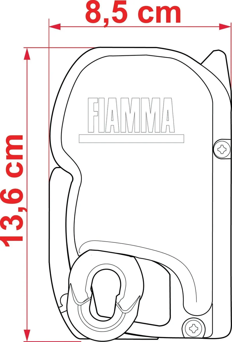 Fiamma F45S Motorhome Awning Titanium Casing / Royal Blue Fabric
