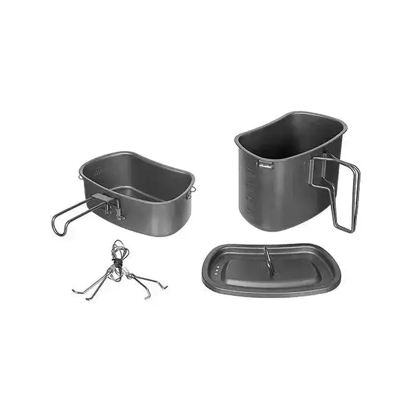 Kochgeschirr mit Klappgriffen Titan 3-teilig
