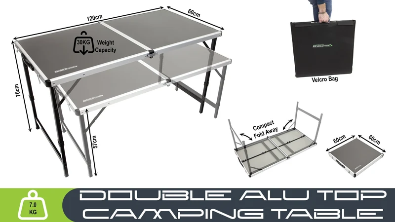 Outdoor Revolution Double Alu Top Camping Table