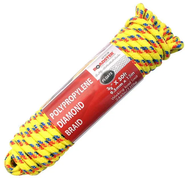 Roadster Polypropylene Camping Rope - 9.5 mm x 15 metres