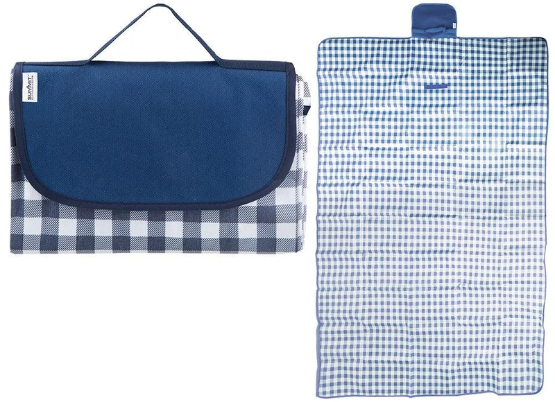 Summit Oxford Picnic Blanket - Navy Gingham