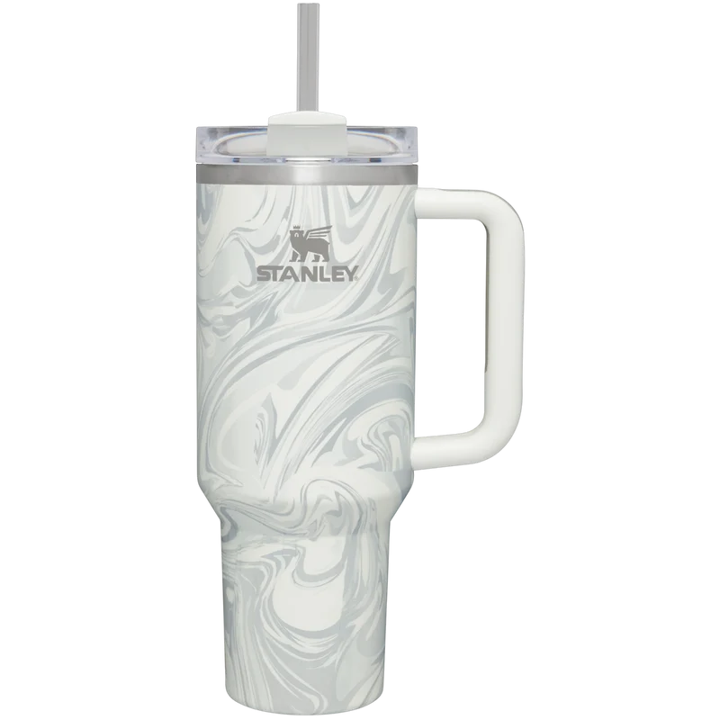 Isolierter Reisebecher 40oz - Edelstahl, Auslaufsicher, Griff & Strohhalm