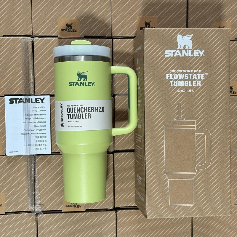 Isolierter Reisebecher 40oz - Edelstahl, Auslaufsicher, Griff & Strohhalm