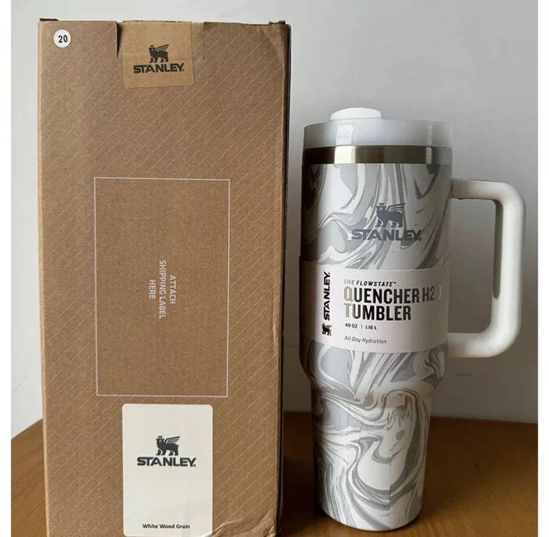Isolierter Reisebecher 40oz - Edelstahl, Auslaufsicher, Griff & Strohhalm