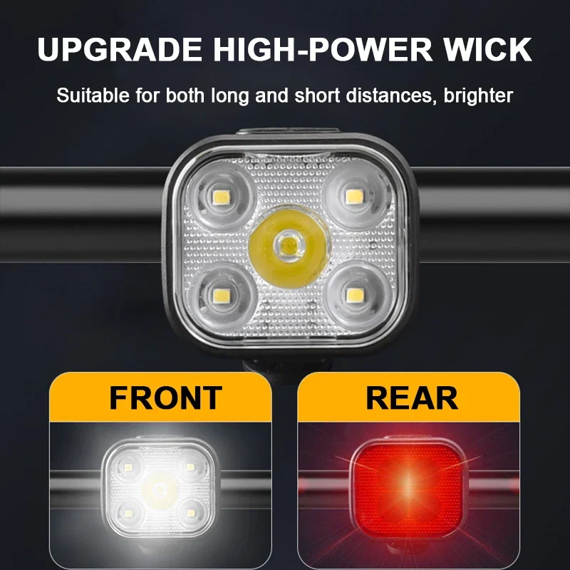 Wiederaufladbare Fahrradlichter Set - LED Front- & Rücklicht