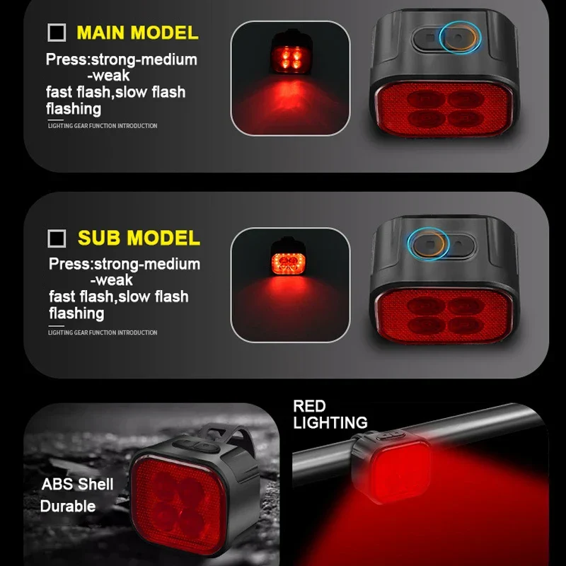 Wiederaufladbare Fahrradlichter Set - LED Front- & Rücklicht
