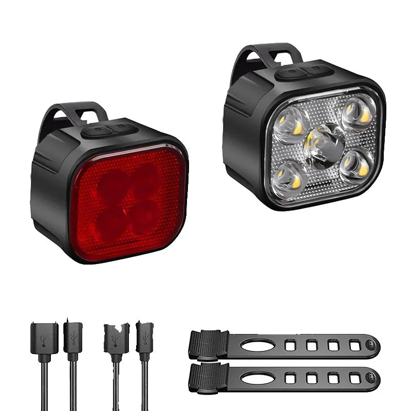 Wiederaufladbare Fahrradlichter Set - LED Front- & Rücklicht